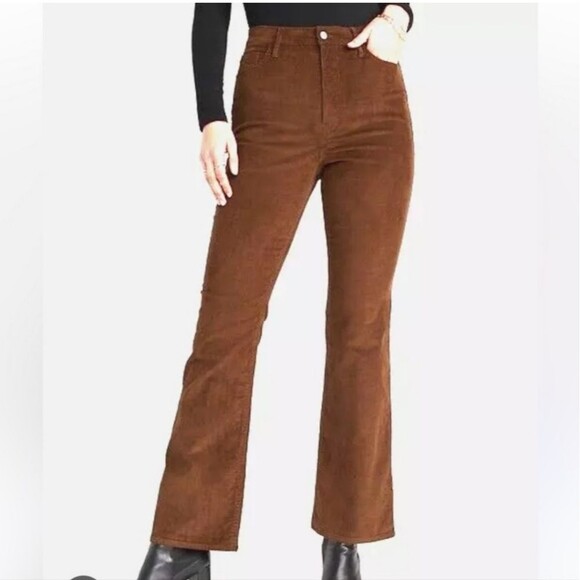 Old Navy high waist brown corduroy flare Plus Size Retro pants size 20 - Picture 1 of 9